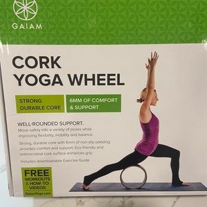 Brand NEW!! Gaiam Cork Yoga Wheel